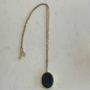 Black and Gold Pendant Necklace